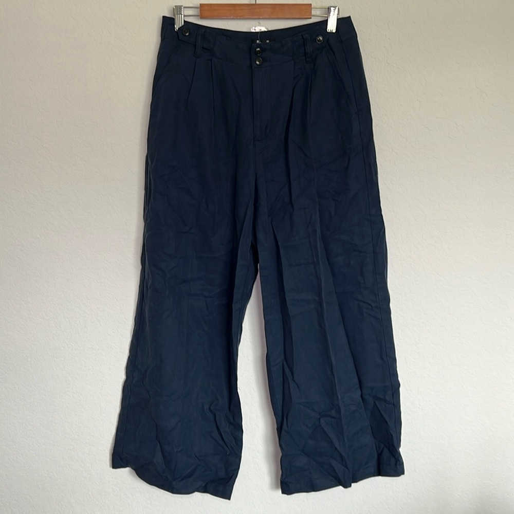 Petite Wideleg linen pant